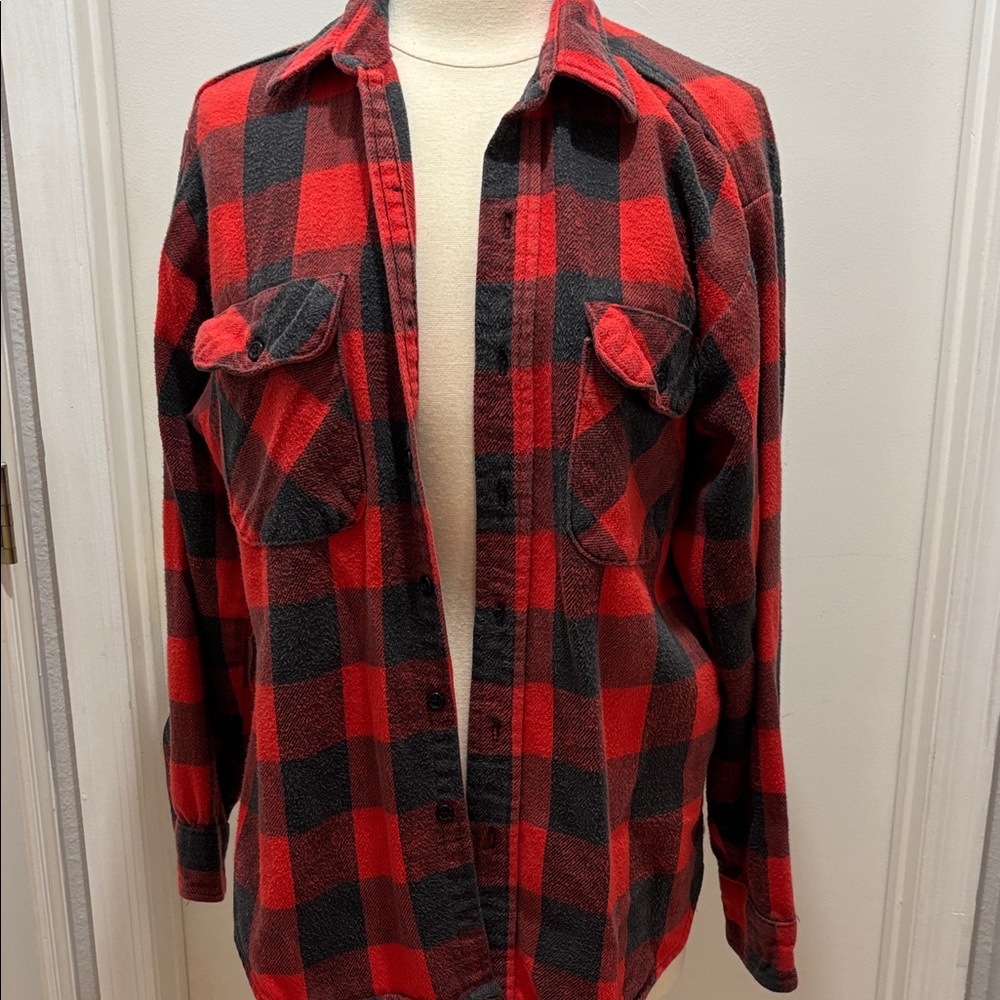 Vintage OshKosh B'gosh Red and Black Plaid Shirt